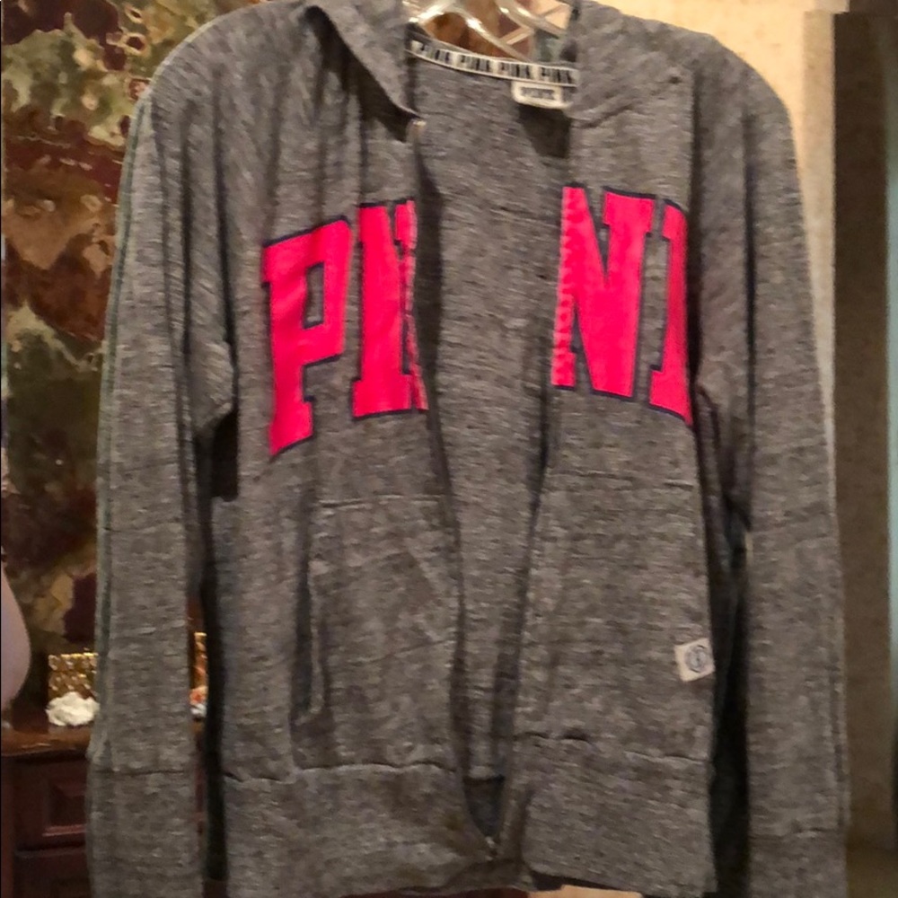 3/&25 💋gray and pink Victoria secrets Pink Hoodie
